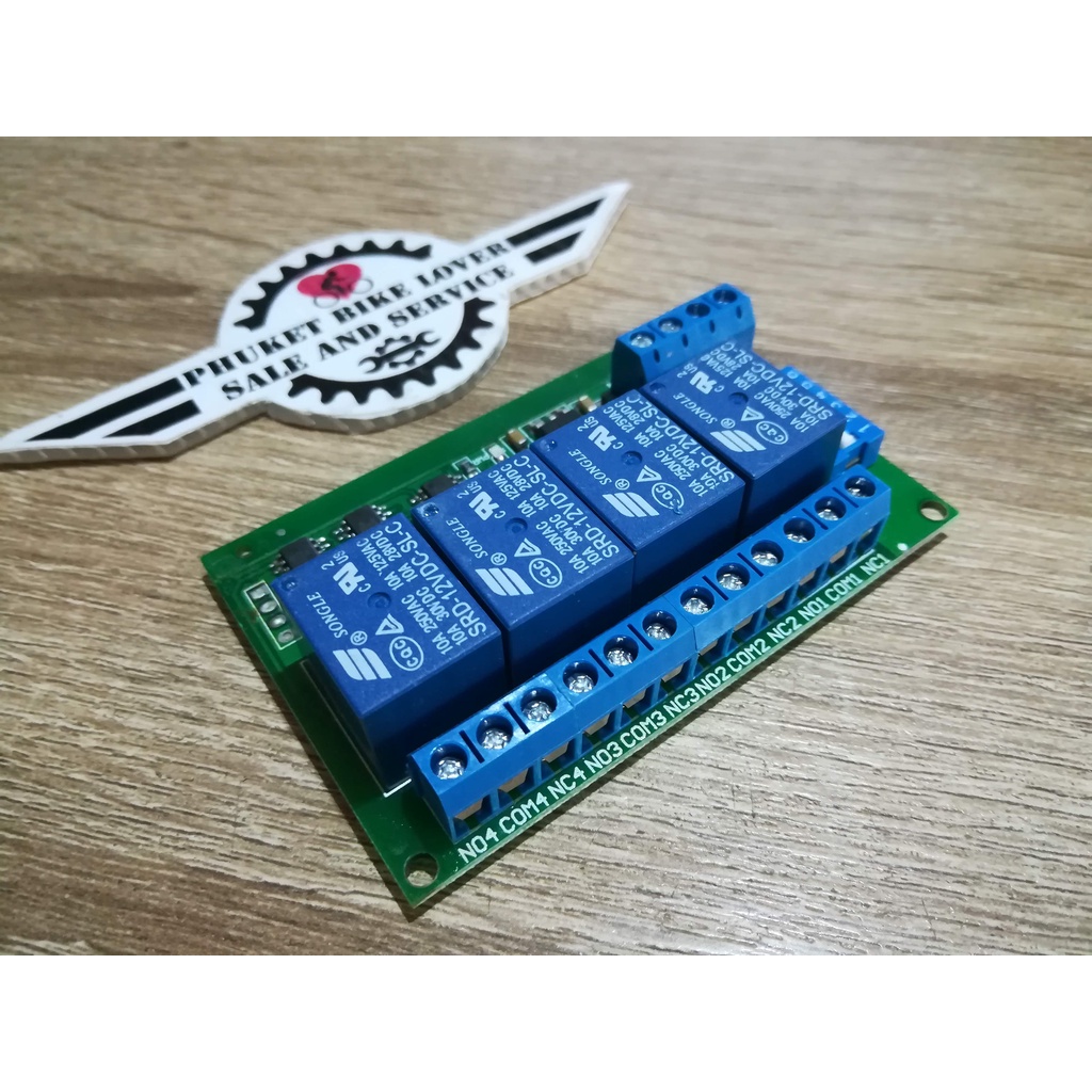 บอร์ดเรียนรู้ Modbus 12V RS485 Relay 4CH Modbus RTU