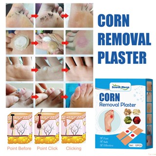 ♕South Moon 12PCS/1Pack Corn Removal Plaster ลบ Calluse Dead Skin Meat Thorn สมุนไพรธรรมชาติ Medical Foot Care Patch Body Care WFUTURE♕