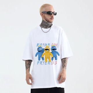 Rainbow Friends T Shirt for Men Roblox Game Christmas Gift Oversized Tee Shirts Short Sleevesเสื้อยืด 471