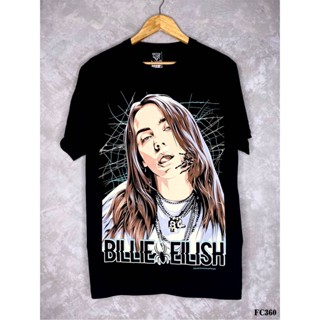 Billieeilishเสื้อยืดสีดำสกรีนลายFC360