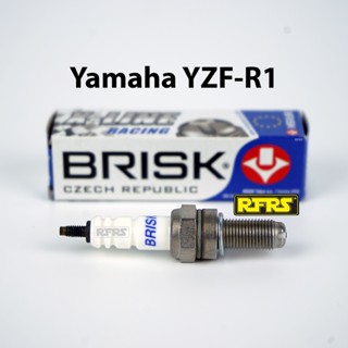 หัวเทียน BRISK X-Line 4 เขี้ยว แกนเงิน Yamaha YZF-R1 Spark Plug (8X21ROA) รองรับทุกน้ำมัน Made in EU