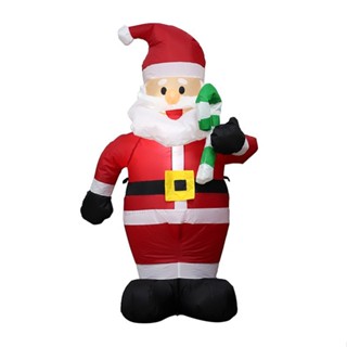 ตุ๊กตาลม ตุ๊กตาซานต้า ซานต้า ซาตาครอส ตุ๊กตาเป่าลม มีไฟ สูง 1.2ม Christmas Inflatable Santa Claus Doll with LED light