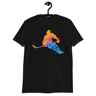 Abstract Colorful Silhouette Ice Hockey Player Sport Design TShirt Shirt