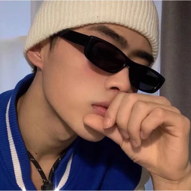 แว่นตากันแดด ทรงสี่เหลี่ยมผืนผ้า ขนาดเล็ก กรอบสี่เหลี่ยม สไตล์วินเทจ เรโทร สําหรับผู้หญิง UV400