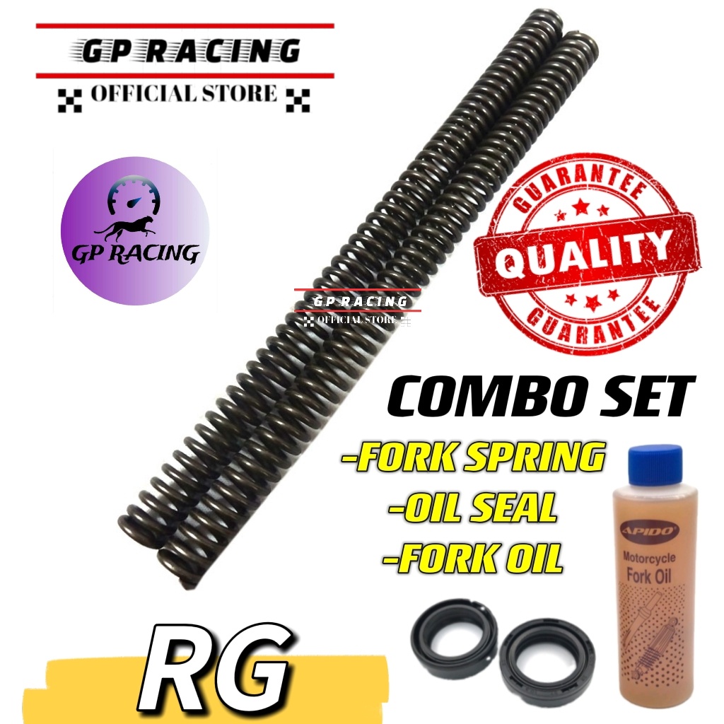 FORK SPRING RG พร้อมน้ํามัน FORK, ซีลน้ํามัน COMBO SET RG "GP RACING"