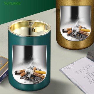 Superme ที่เขี่ยบุหรี่ สเตนเลส ทรงกลม กันลม สําหรับในร่ม
