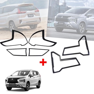 ครอบไฟหน้า + ครอบไฟท้าย รุ่น มิตซูบิชิ เอ็กซ์แพนเดอร์ MITSUBISHI XPANDER ปี 2022 - 2023 สีดำด้าน