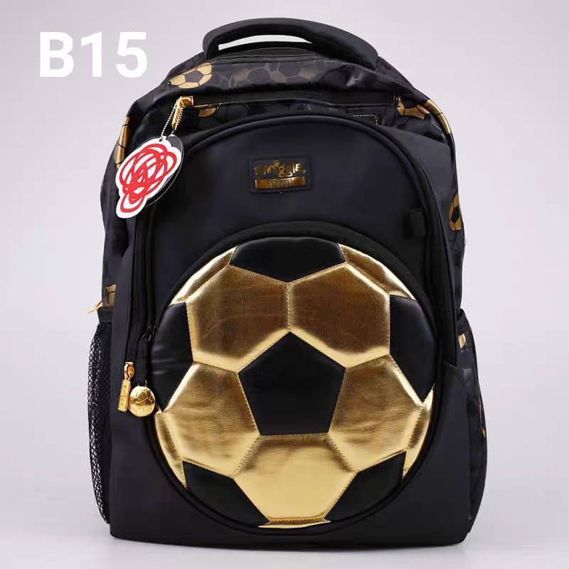 Smiggle Soccer gold Backpack/New Soccergold/football blackgold/Kick Soccer SD/Boys Backpack