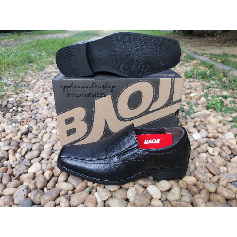 รองเท้าคัชชูผู้ชาย baoji แท้ รุ่นหัวเรียว รองเท้าหนังใส่เรียน ใส่ทำงาน sz. 39-47