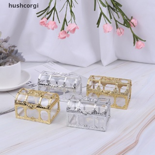 [hushcorgi] ใหม่ กล่องเก็บขนม แบบพกพา กลวง สีทอง สีเงิน 1 ชิ้น