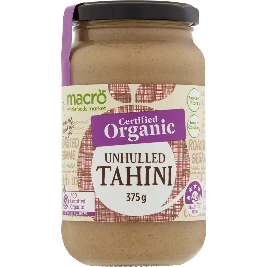 Organic Unhulled Tahini Spread Macro 375 G.
