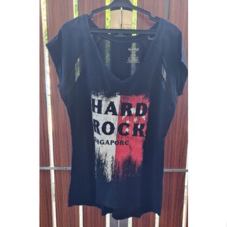 เสื้อยืดผู้หญิง Hard Rock แท้ มือสอง