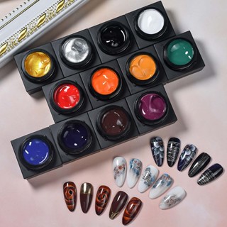 【AG】5ml Nail Color Gel Quick Japanese Style 12 Manicure Shiny Painting Glue