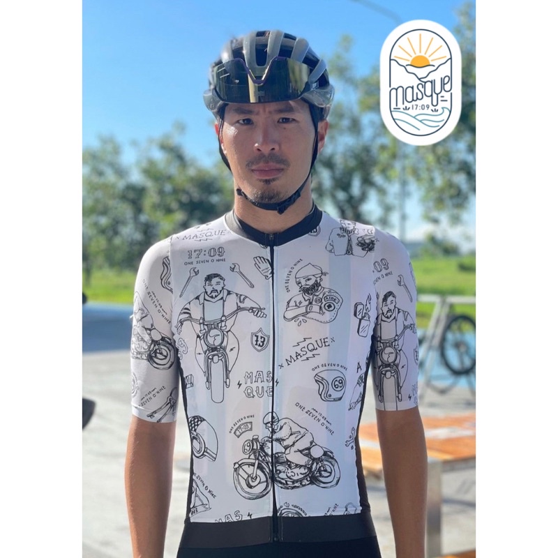 เสื้อปั่นจักรยาน ลาย Cafe racer 69 (ดูไซต์รูปสุดท้าย)