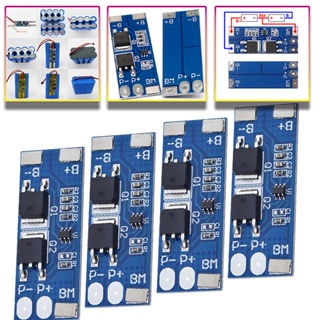 【TokTik Hot Style】บอร์ดป้องกันที่ชาร์จแบตเตอรี่ลิเธียมลิเธียมไอออน 18650 BMS PCB HX-2S-D01