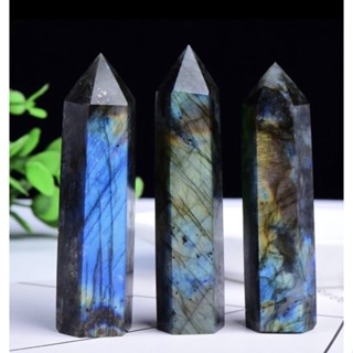 1Pc Natural Blue Rainbow Flash Labradorite Point/ Top High Quality/ Good Luck Transformation Stone/ Home Decoration