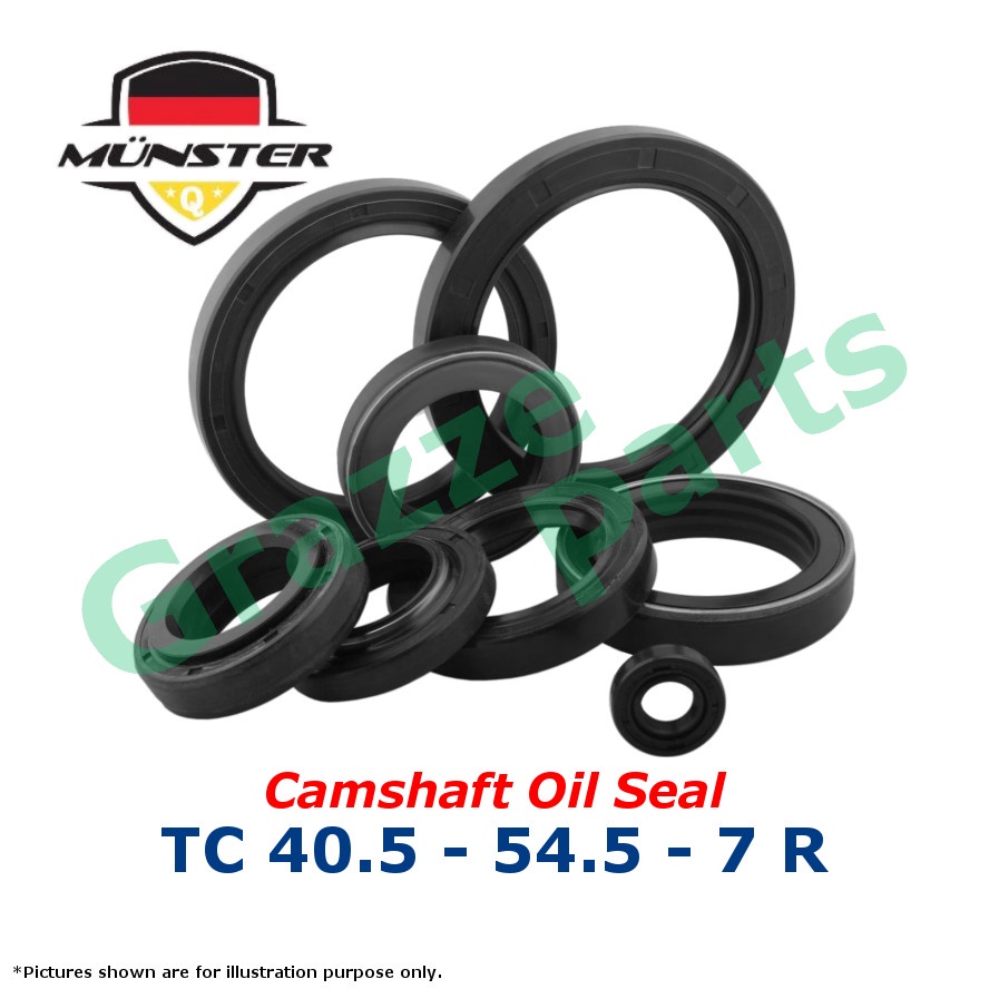 (1 ชิ้น) Münster (FKM) ซีลน้ํามันเพลาลูกเบี้ยวสําหรับ Toyota Levin 4AGE 20V (TC 40.5*54.5*7)