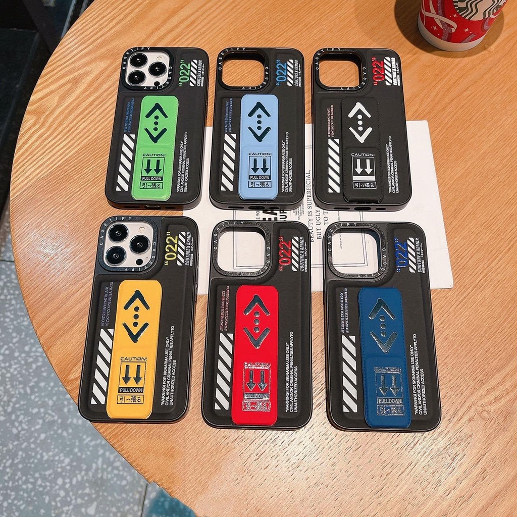 040 Casetify เคสโทรศัพท์หนัง สําหรับ iPhone 15 15Pro 15Promax 15Plus 6 6s 7 8 7Plus กันกระแทก พร้อมสายรัดข้อมือแม่เหล็ก