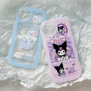 Casing Infinix NOTE 12 G96 2023 4G 8 Hot 30 30i 20 12i Pro 10 Lite 10S 10T 9 11 Play 11S NFC Smart 6 Plus 5 2020 4 5G Waves Edge Cute Cartoon Cinnamon Kuromi Fine Hole Clear Airbag Shockproof Soft Phone Case Full Back Cover STB 15