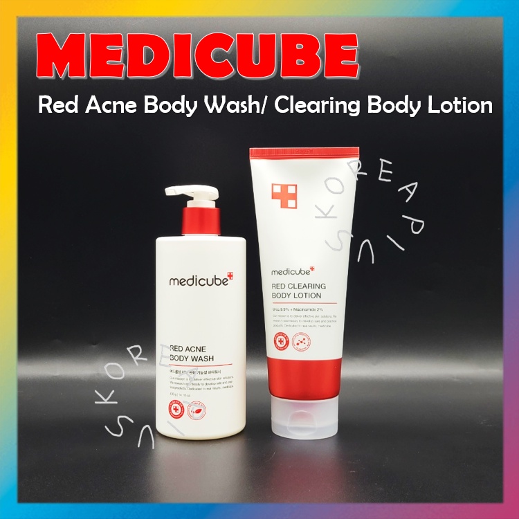 [medicube] Red Acne Body Wash 400g Clearing Body Lotion 230ml Shopee Thailand