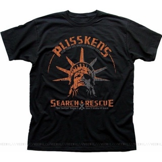 เสื้อยืดผ้าฝ้ายพรีเมี่ยม เสื้อยืดผ้าฝ้าย ใส่สบาย พิมพ์ลาย Esc From York Snake Plissken Search And Rescue สีดํา 9195 Homm