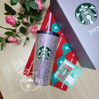 Starbucks แก้วสแตนเลสประดับคริสตัล พร้อมส่ง!!!