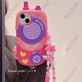 เคสโทรศัพท์มือถือ กันกระแทก ลายเครื่องเล่นเพลง พร้อมสายโซ่คล้อง สําหรับ iPhone 12 pro 13 pro 14 pro max 13pro max12 11 xr xs