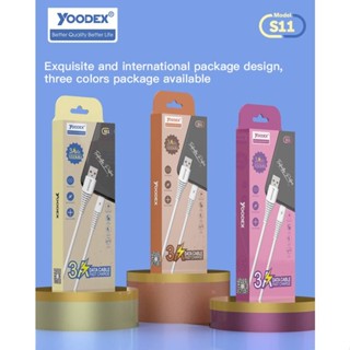 ใหม่ พร้อมส่ง สายชาร์จ USB YOODEX รุ่น S11 สายชาร์จเร็ว 3A สายยาว 1 เมตร มีให้เลือกสามแบบ Micro,Li,Type-C