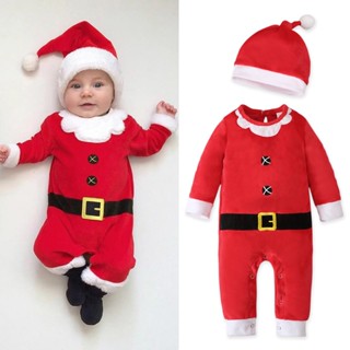 K27 ชุดเด็ก บอดี้สูท ชุดเด็กคริสมาสต์ ชุดซานต้า Christmas ชุด x-mas ชุดซานต้าครอส ส่งทันทีจากไทย