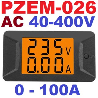 PZEM-026 AC 40-400V 100A Single Phase Digital Panel Voltmeter Ammeter High Voltage Current Meter Electrical Instrument