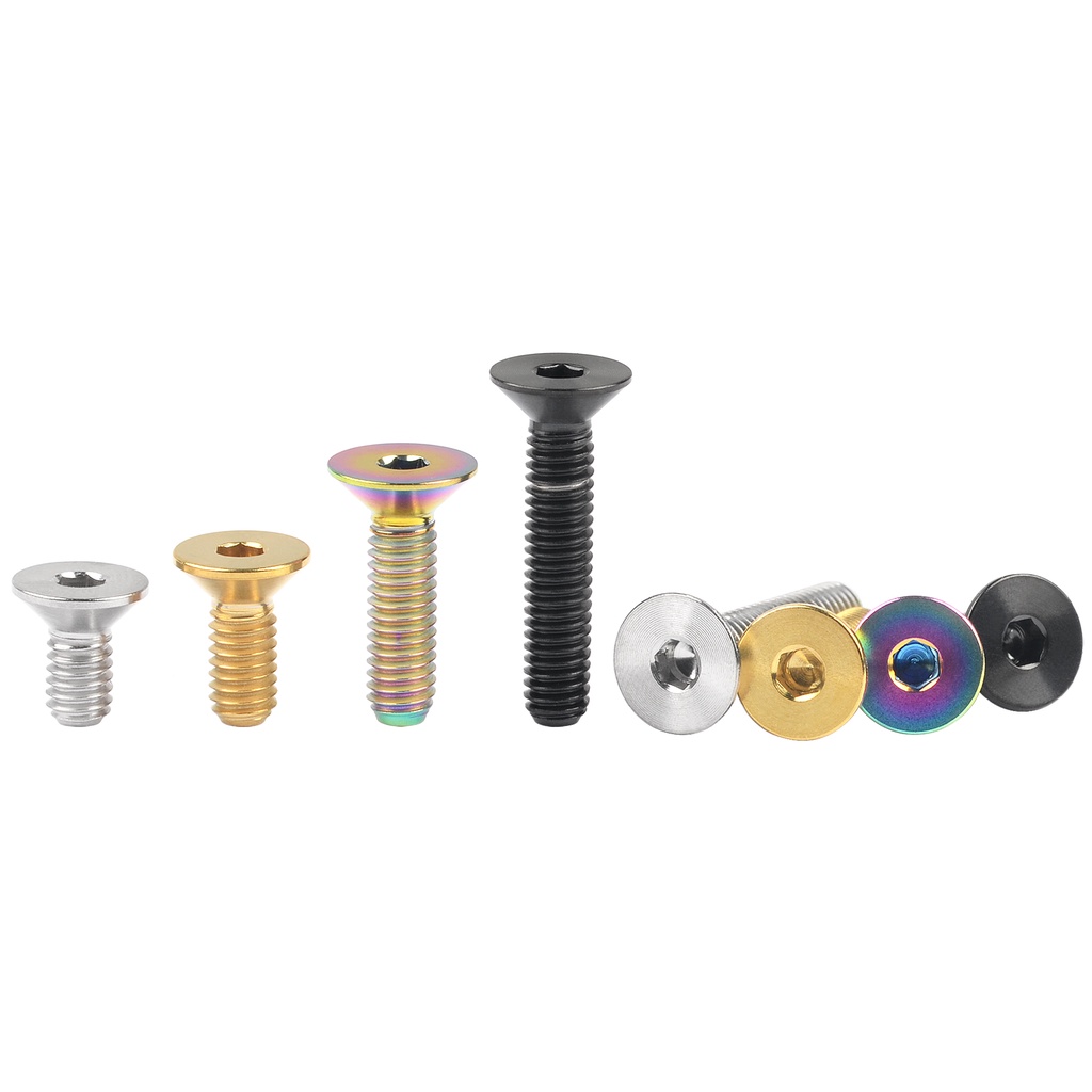 Wanyifa สลักเกลียวไทเทเนียม M4x8 10 12 15 20 มม. Countersunk ภายในหกเหลี่ยมหัวซ็อกเก็ตสกรูไทเทเนียม Fastener 1 ชิ้น