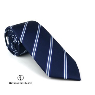 Giorgio Del Sarto Necktie 7.5cm Navy Blue Fabric Texture เนคไทสีน้ำเงืนมีเท็กเจอร์