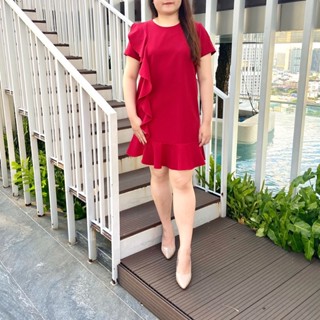 Cocktail dress||เดรสออกงานสีแดงไซส์ใหญ่||พลัสไซส์||เดรสสาวอวบ||ชุดสาวอวบ||plussize||เสื้อผ้าสาวอวบ