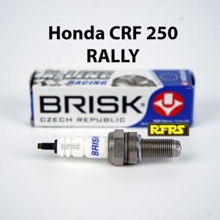 หัวเทียน BRISK X-Line 4 เขี้ยว แกนเงิน Honda CRF 250 RALLY Spark Plug (8X21ROA) รองรับทุกน้ำมัน Made in EU