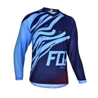 พร้อมส่ง เสื้อกีฬาแขนยาว ลาย FOX downhill MTB แห้งเร็ว สไตล์ใหม่ สําหรับวิบาก 2023