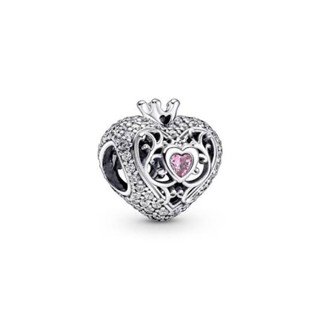 (สินค้าพร้อมส่ง)Regal Crown&amp; Heart Pandora  ชาร์มหัวใจมงกุฎ ชาร์มPandoraของเเท้100%