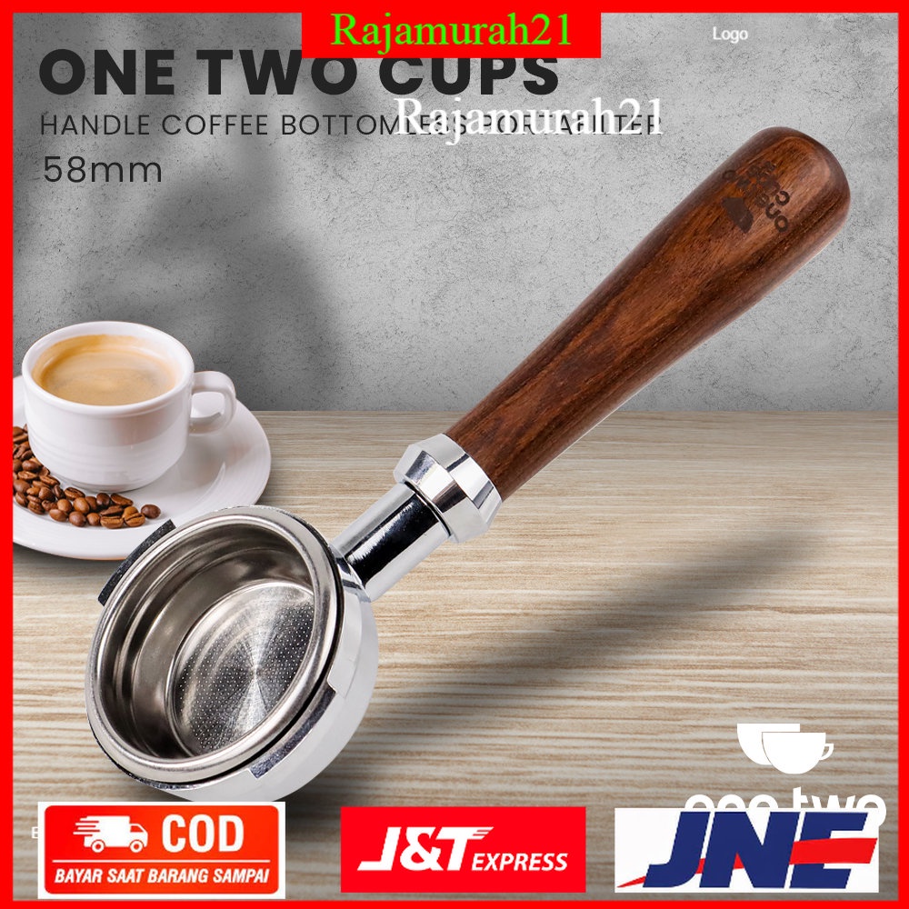 One Two Cups Handle Coffee Bottomless Portafilter 58mm - สีน้ําตาล - 7RHXF0BR