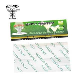 กระดาษโรล Hornet กลิ่นแอปเปิ้ลมาร์ทินี 78 มม 50 แผ่น/ตลับ 🌿 Hornet Apple Martini Flavored Rolling Papers 78mm 50 Leaves