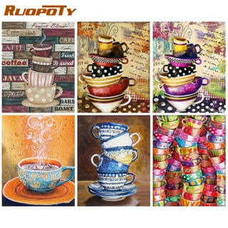 Ruopoty สีอะคริลิค ตามตัวเลข 60x75 ซม. 50x65 ซม. 40x50 ซม. สําหรับผู้ใหญ่