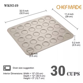 Chefmade Chef made Non-stick tray wk9056 wk9249 ถาดอบคุกกี้ มาการอง ถาดอบขนม พิมพ์เค้ก แม่พิมพ์ทรงกลม 6 นิ้ว พิมพ์เค้ก