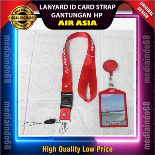 HP GANTUNGAN LANYARD ID CARD STRAP ที่วางโทรศัพท์มือถือ airasia