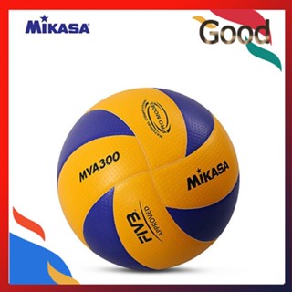 Mikasa MVA300 ลูกวอลเลย์บอล FIVB หนัง PU นิ่ม พร้อมเข็มแก๊ส และถุงตาข่าย สําหรับชายหาด ไซซ์ 5