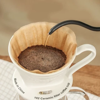 กระดาษกรองกาแฟ (100 แผ่น) ทรง V/U ก้นแหลม กระดาษกรองกาแฟ Drip Coffee Paper Filter V/U Shape