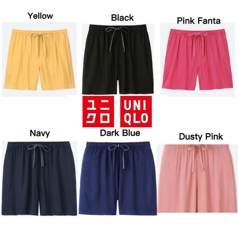 กางเกงขาสั้น Uniqlo relaco Hotpants women& 39;s กางเกงลําลองดั้งเดิม