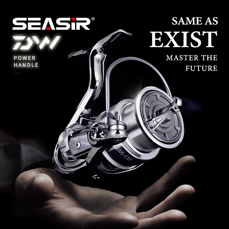 Seasir Electronicpower HANDLE สแตนเลสอลูมิเนียม Spool Spinning Fishing Reel 10 + 1BB 6.3:1อัตราทดเกี