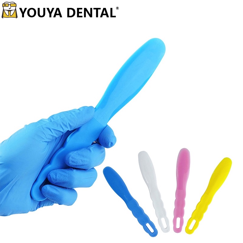 5 ชิ้นวัสดุ Alginate Assorted Dental พลาสติกผสมไม้พายสําหรับ Impression