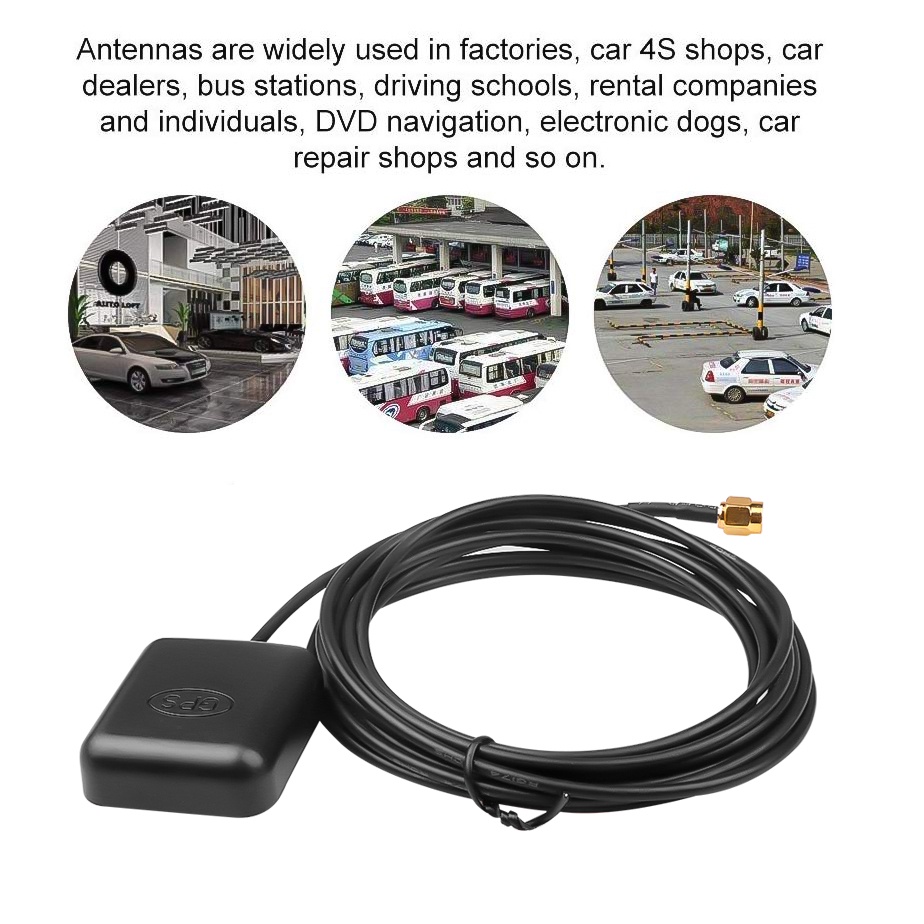 Car GPS Antenna SMA 3M Cable Auto Navigation Radio GPS Receiver Right