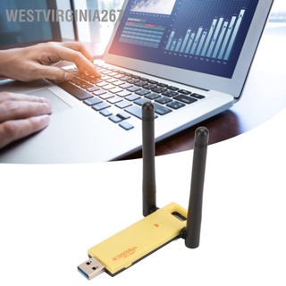 Westvirginia267 อะแดปเตอร์การ์ดอินเตอร์เฟสไร้สาย Usb Wifi 2.4Ghz 5Ghz 3.0 พร้อมเสาอากาศ 2 3Dbi สําหรับ Pc แล็ปท็อป