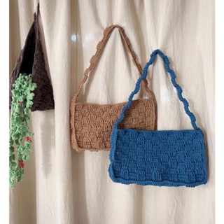 กระเป๋าถัก Woven pochette🪢🧶 #mamiippcrochet13