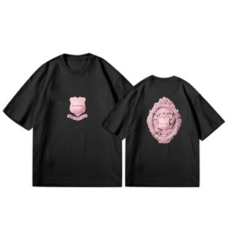 เสื้อยืดแขนสั้นลําลอง ผ้าฝ้าย ทรงหลวม ขนาดใหญ่ พิมพ์ลาย KPOP BLACKPINK BORN PINK World Tour DALLAS แฟชั่นฮาราจูกุ สไตล์เ